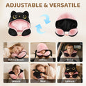 Neck Pillow with Hood for Airplanes,Memory Foam,Breathable Ice Silk & Soft Velvet