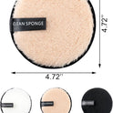 Pads Reusable Double-Sided Facial Cleansing Puffs Round Make Up Remover
