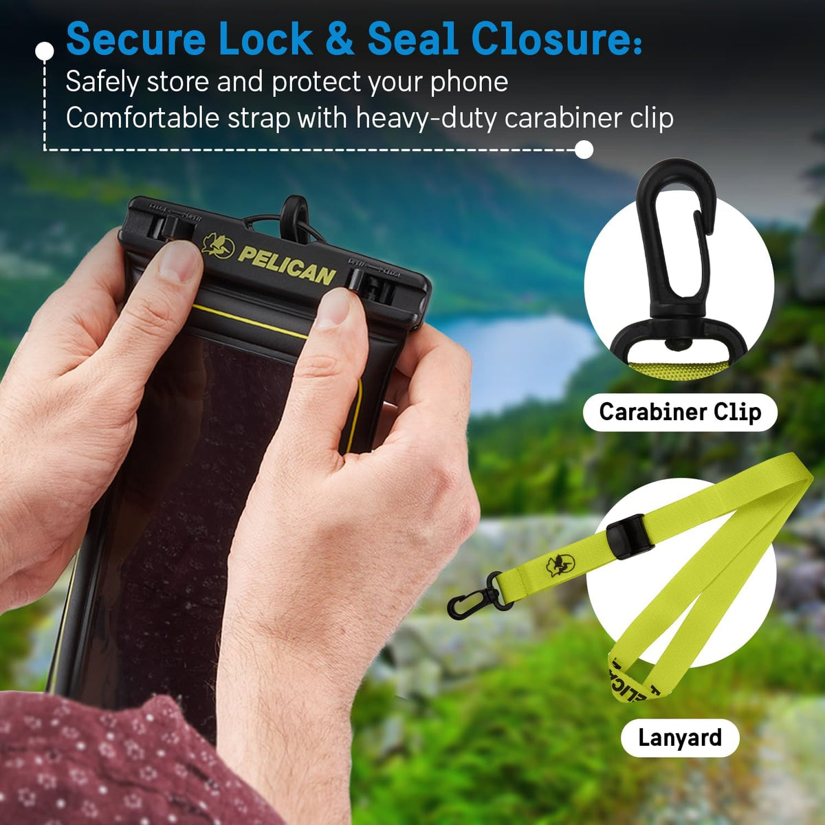 Pelican 2 Pack Marine - IP68 Waterproof Phone Pouch (Regular Size)
