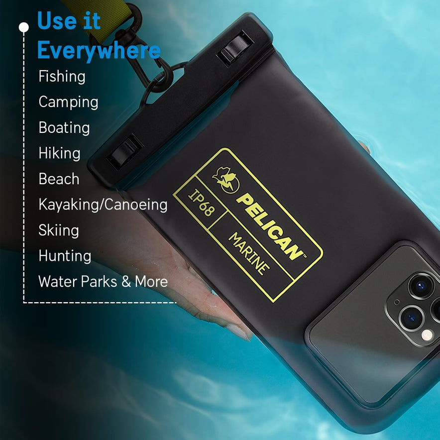 Pelican 2 Pack Marine - IP68 Waterproof Phone Pouch (Regular Size)