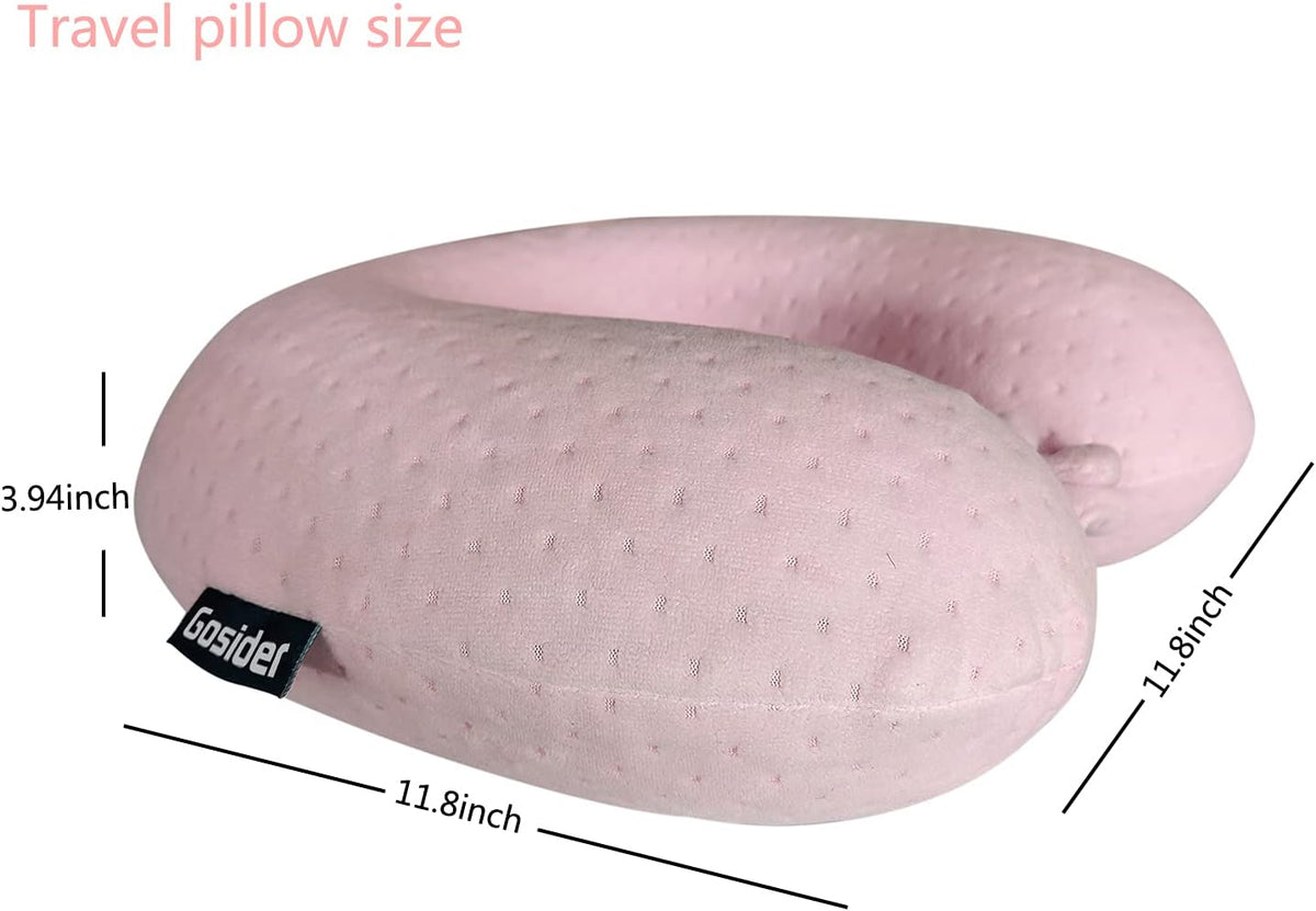 Pink Pillows Neck and Head Support Portable Travel Neck Pillow Suitable for Planes