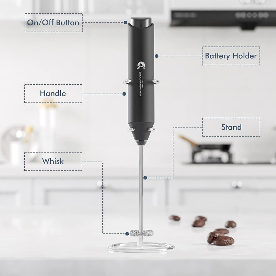 Powerful Milk Frother Handheld Foam Maker, Mini Whisk Drink Mixer for Coffee