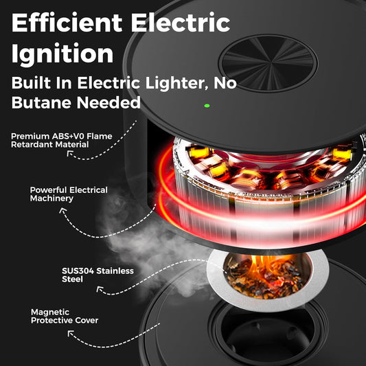 
SMOKPUB Electric Whiskey Smoker Kit Built-in Lighter
