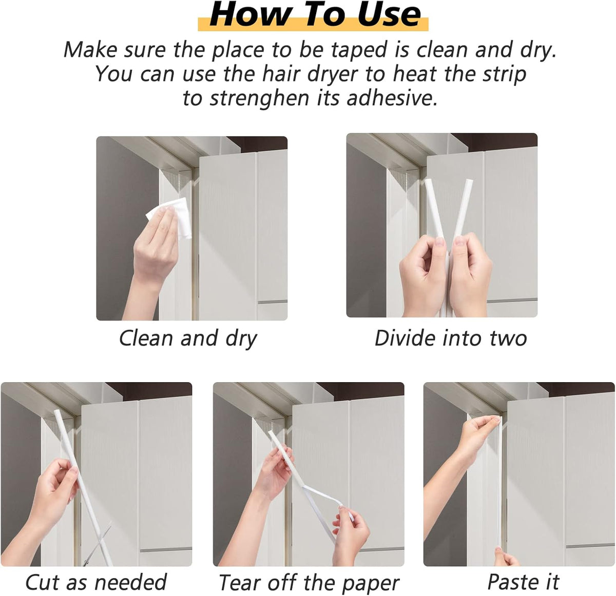 SUNMON Weather Stripping Door Seal Strip D-Type
