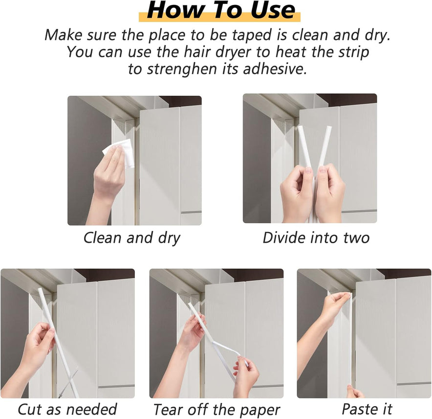 SUNMON Weather Stripping Door Seal Strip D-Type