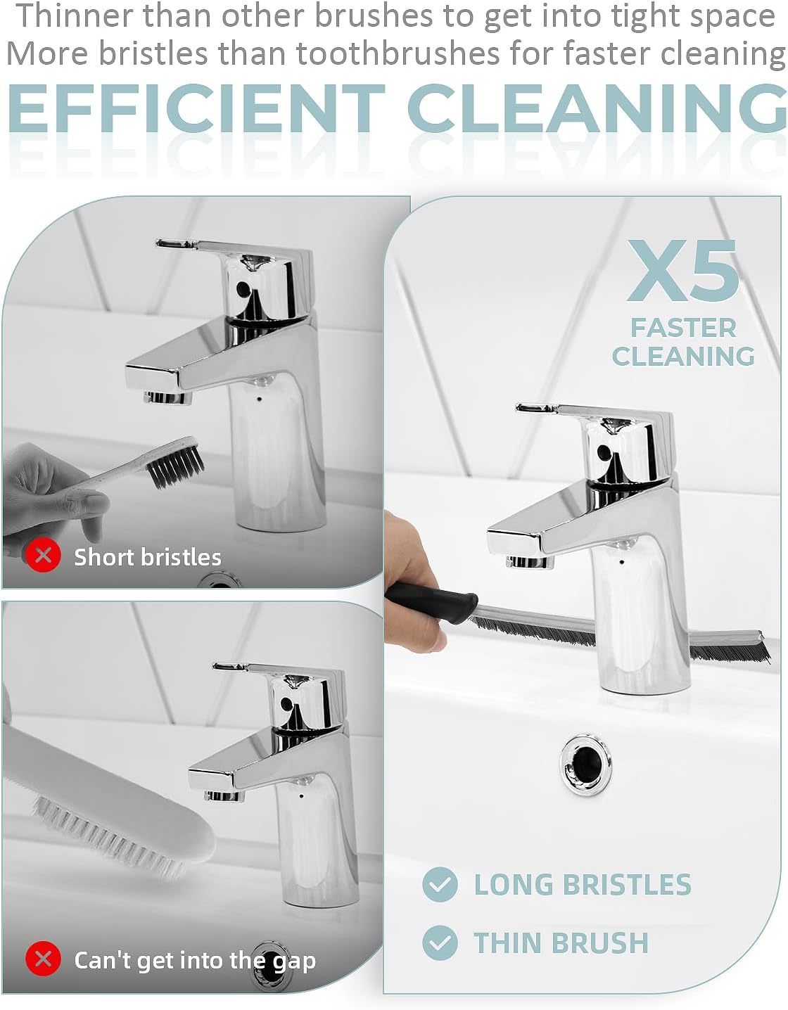 SXhyf Cleaning Brush - Hard Bristle Crevice Cleaning Brush