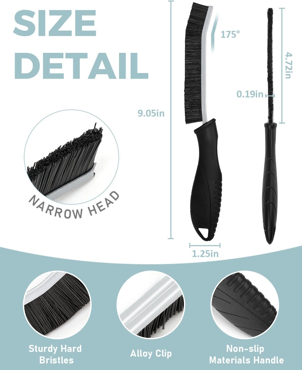 SXhyf Cleaning Brush - Hard Bristle Crevice Cleaning Brush