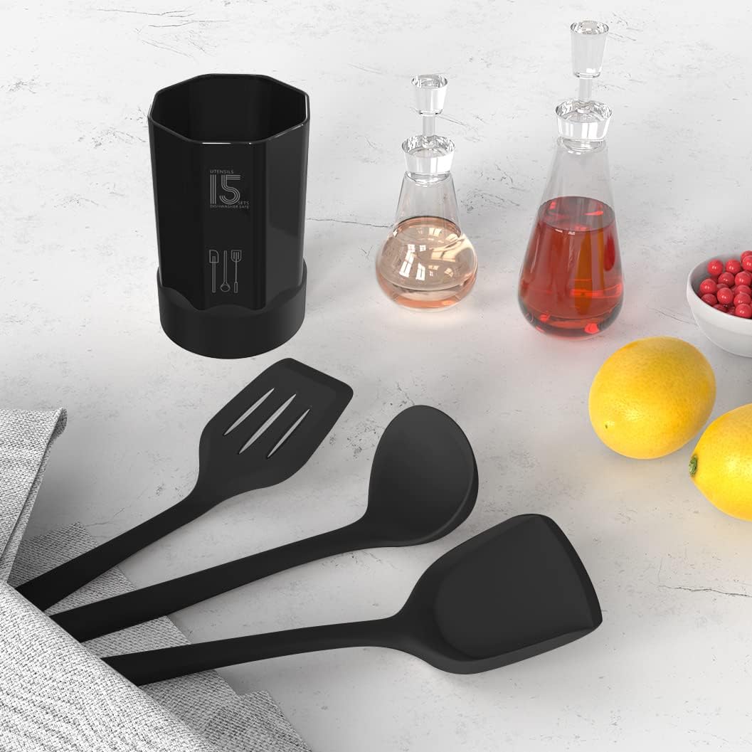 Silicone Cooking Utensils Set - 446°F Heat Resistant Kitchen Utensils