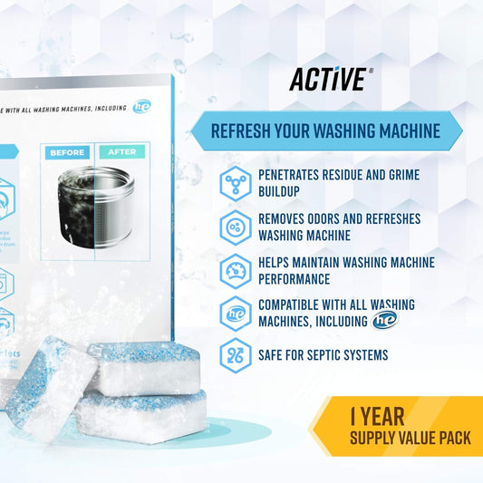 Washing Machine Cleaner Descaler 24 Pack