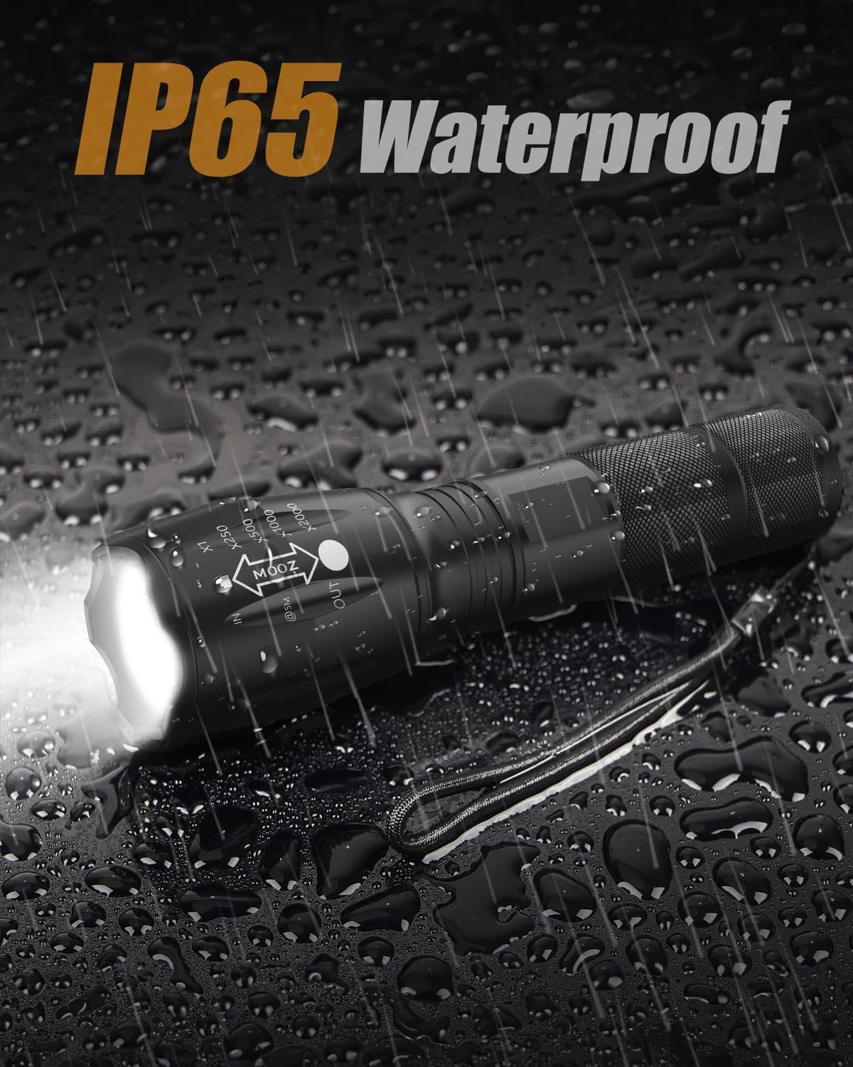 Wowlite Ultra Bright XML T6 LED Torch with 5 Light Modes & Adjustable