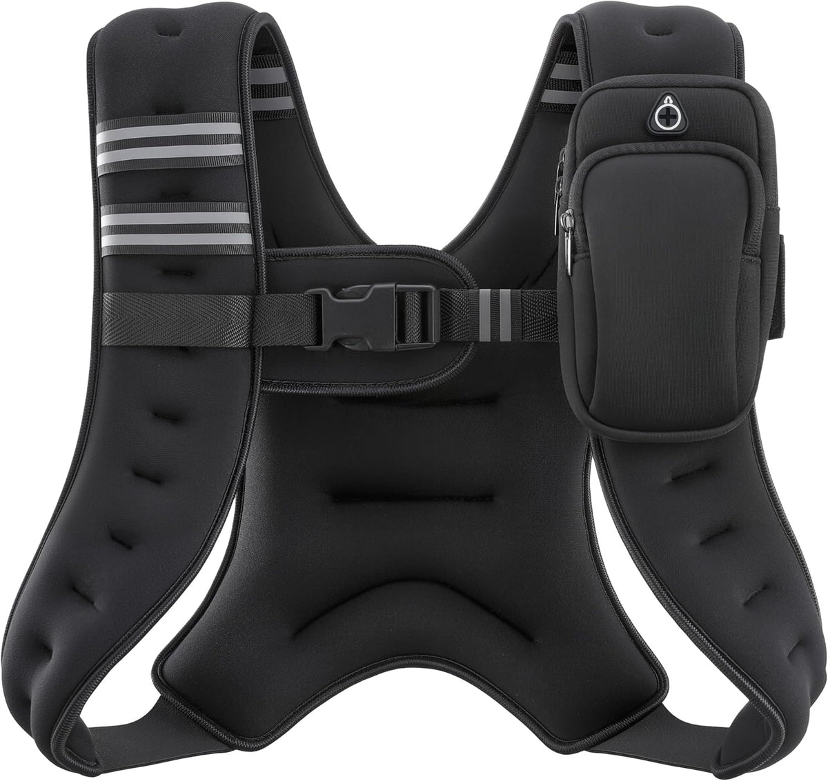 ZELUS Weighted Vest, 6lb/8lb/12lb/16lb/20lb/25lb/30lb Weight Vest with Reflective Stripe for Workout