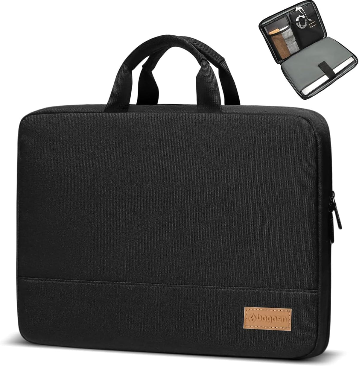 bagasin Laptop Sleeve Case, 15 15.6 16 inch TSA Laptop Sleeve Water Resistant with 4-Layer Protection