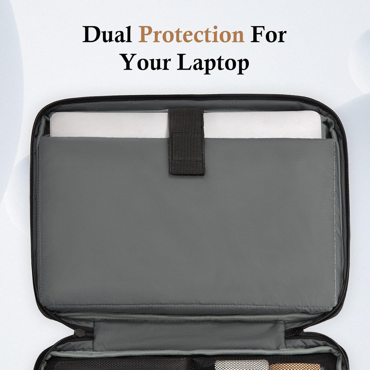 bagasin Laptop Sleeve Case, 15 15.6 16 inch TSA Laptop Sleeve Water Resistant with 4-Layer Protection
