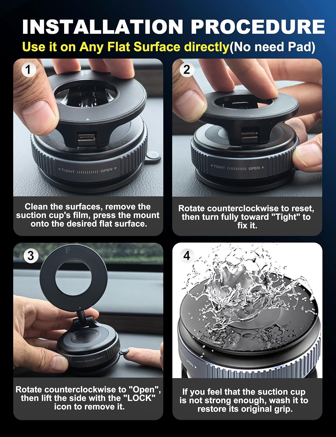 snanlen Upgraded 360° Nano Gel Vacuum Magnetic Phone Holder
