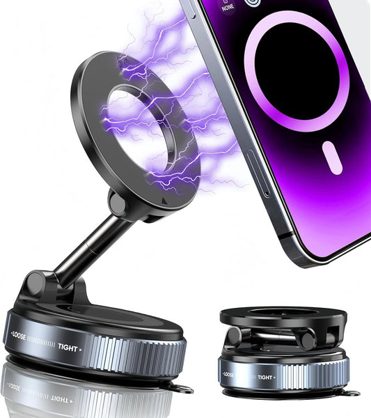 snanlen Upgraded 360° Vacuum Magnetic Phone Holder, Magnetic Car Phone Mount